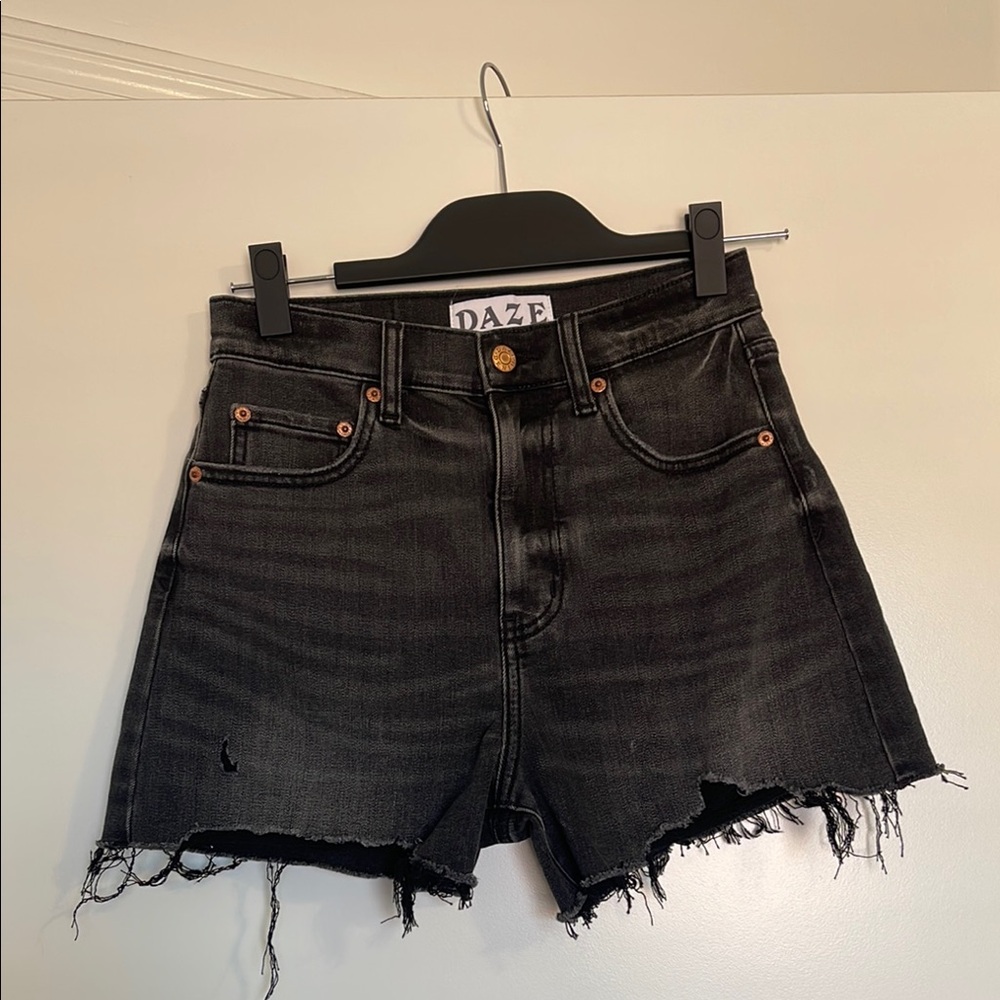 **SOLD** Washed black denim shorts